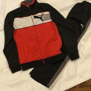 Boys Puma 2 Piece pants and jacket set